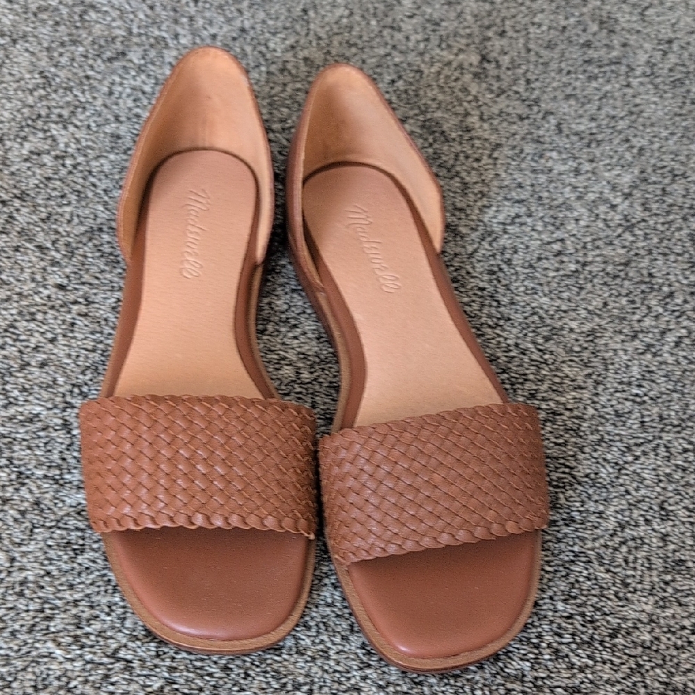 Madewell Women's Tan Woven Slide Sandals Size 7